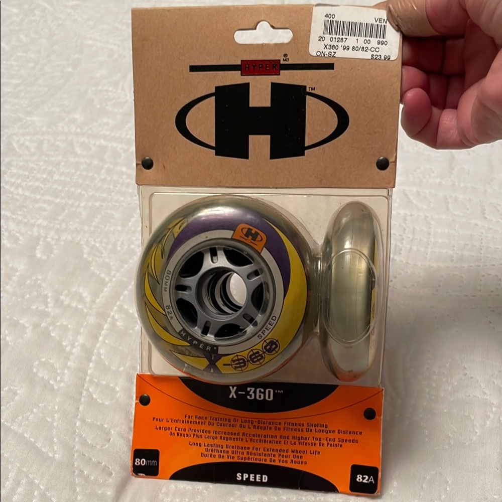 🌷NWT HYPER Rollerblade SPEED Wheels Set of 4 X-360 80MM 82A